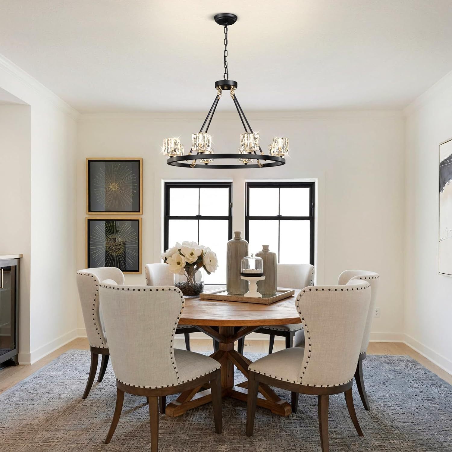 Black Wagon Wheel Chandelier