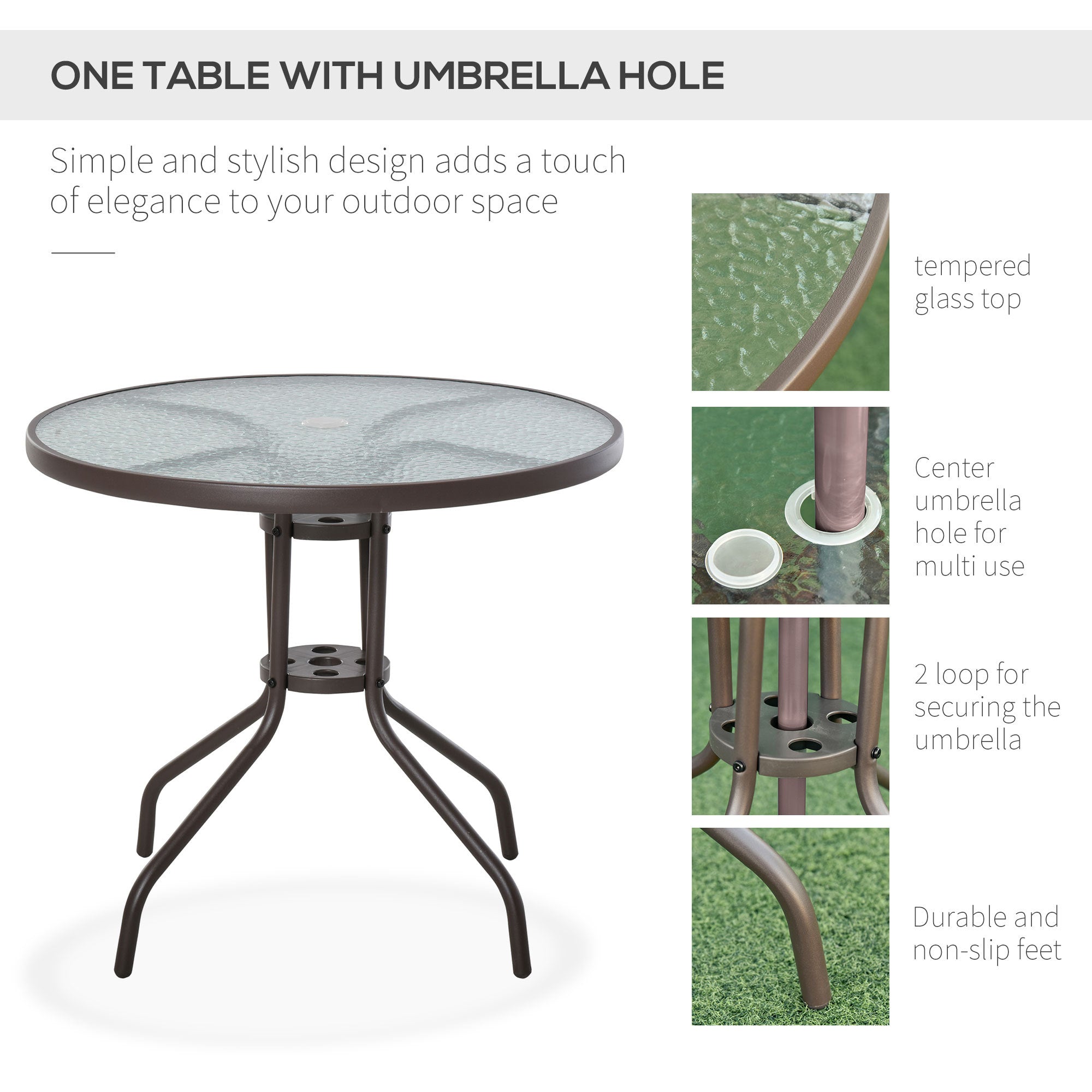6-Piece Patio Dining Set With Umbrella