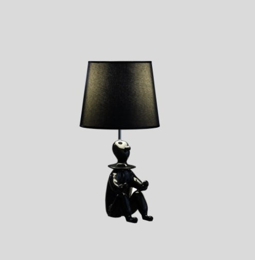 Black Modern Clown Phone Holder Resin Table Lamp
