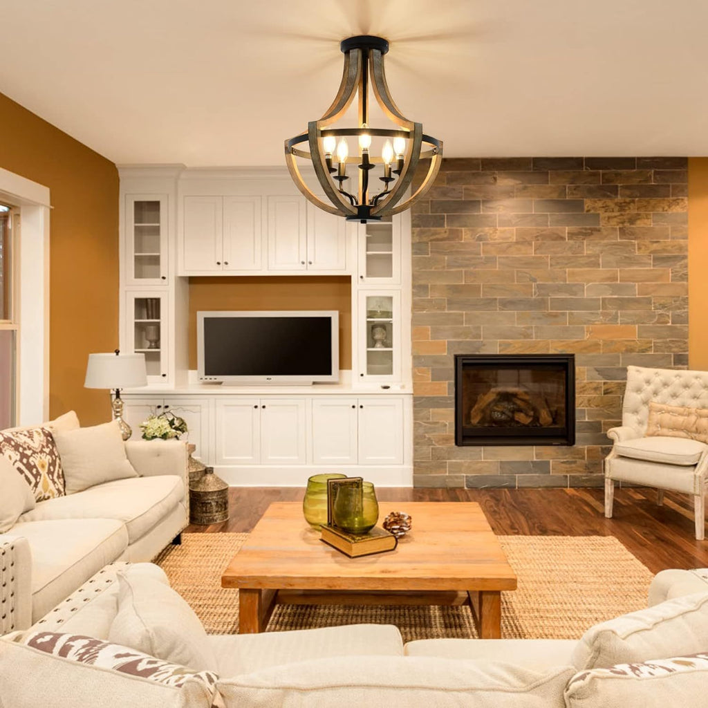 Solid Wood Modern Chandelier