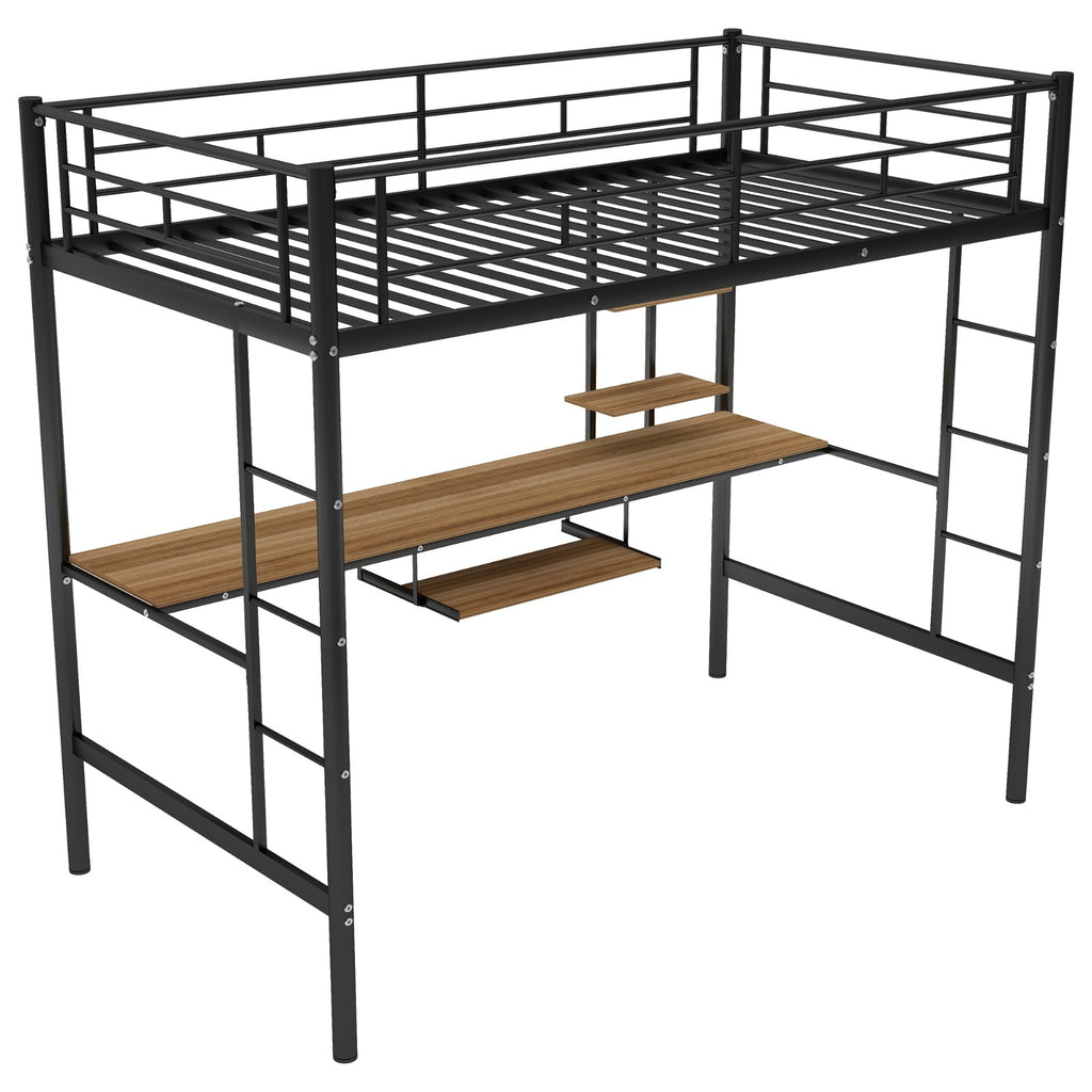 Twin Loft Bed With Desk And Shelf