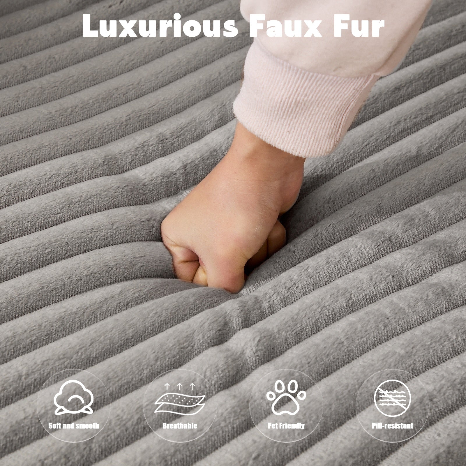 L-Shaped Compression Sofa Bed With Corduroy Fabric