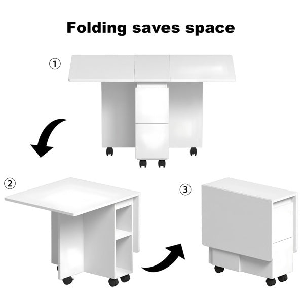 Drop Leaf Dining Table Set For 4 With 4 Chairs,