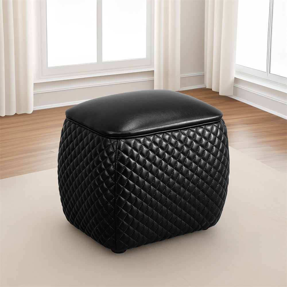 Diamond Tufted Ottoman