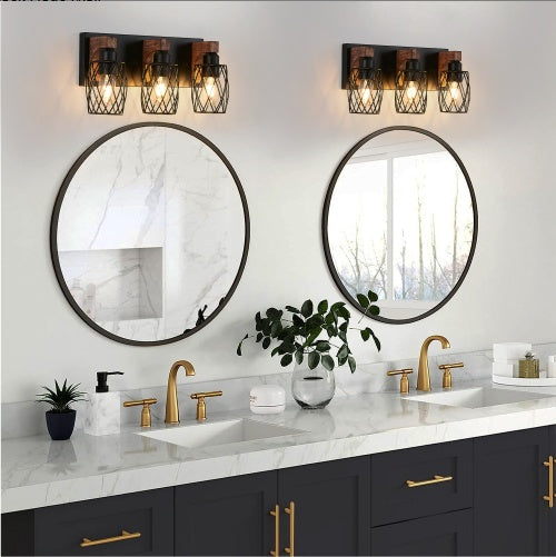 Industrial Vintage 3-Light Wall Sconce