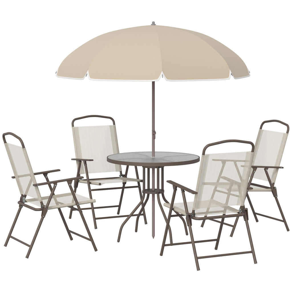 6-Piece Patio Dining Set With Umbrella