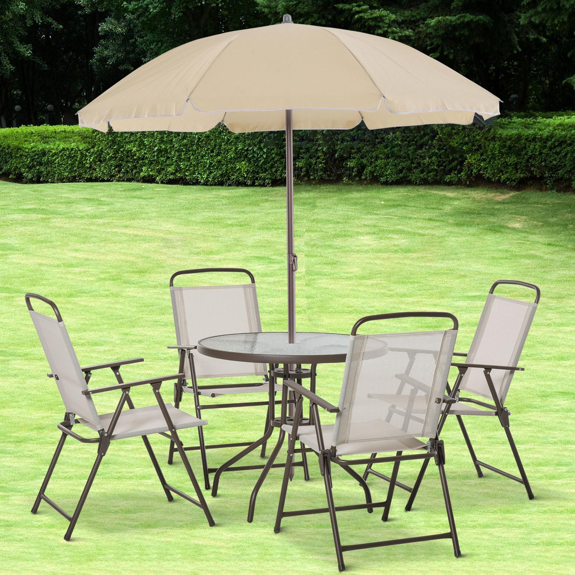6-Piece Patio Dining Set With Umbrella