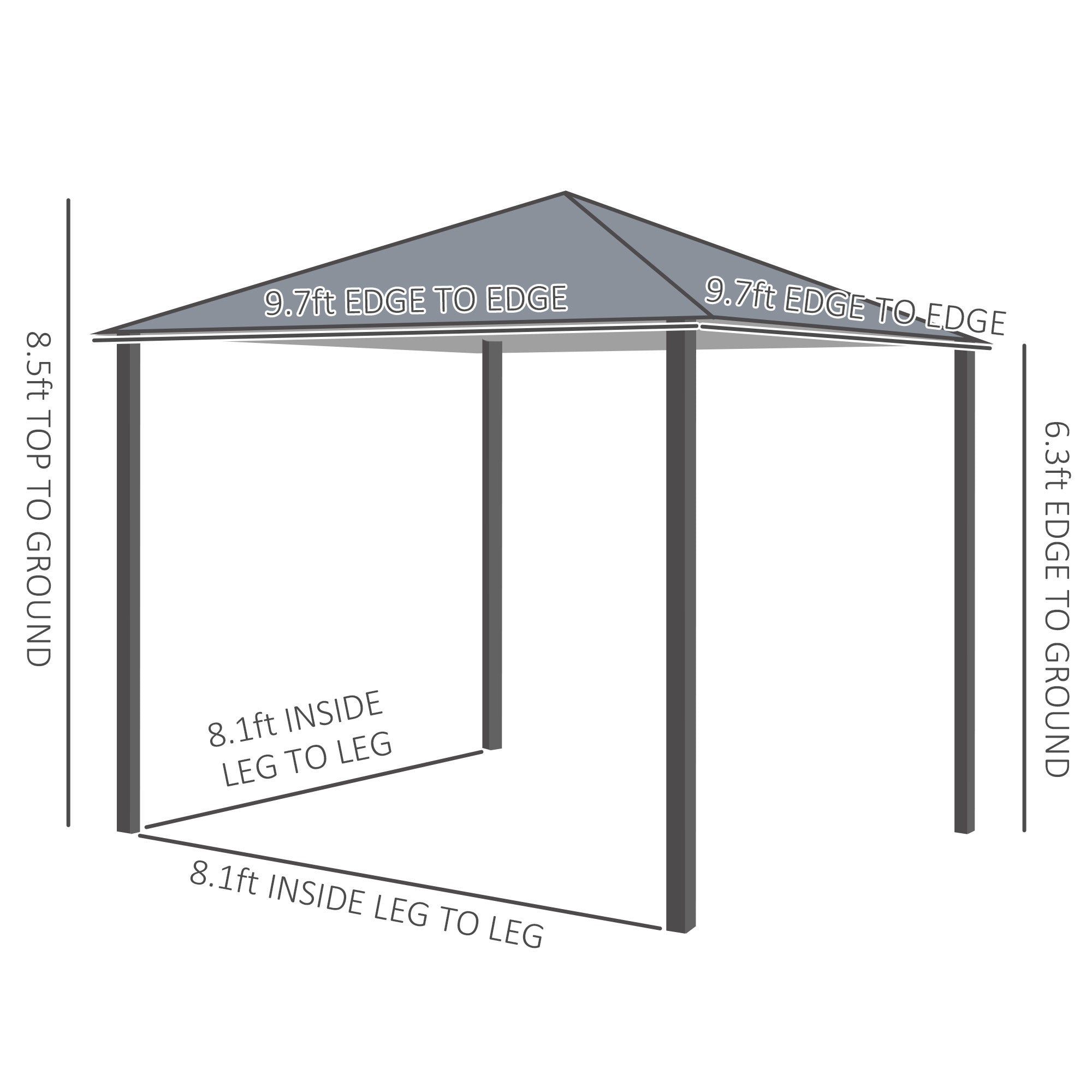 10'x10' Covered Gazebo