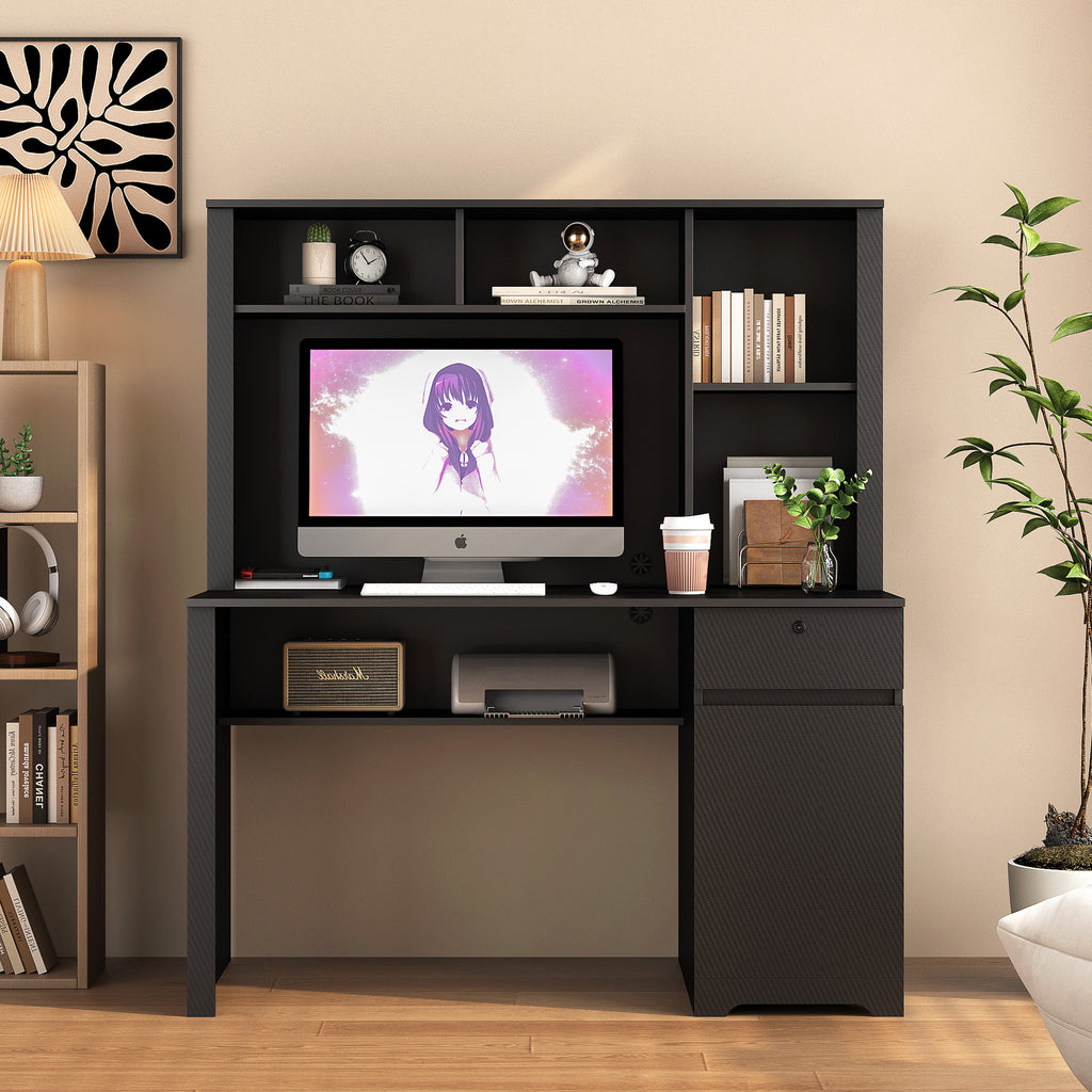 Computer Desk with Hutch & Bookshelf