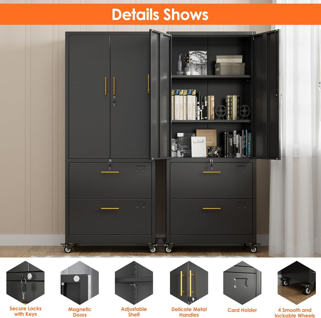 2 Drawers Storage Cabinet