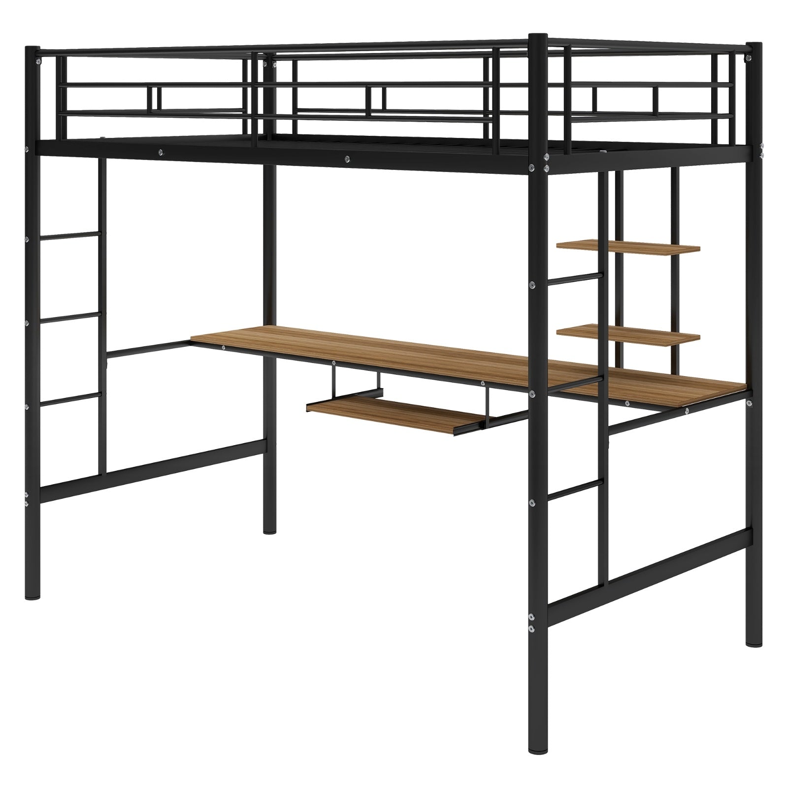 Twin Loft Bed With Desk And Shelf