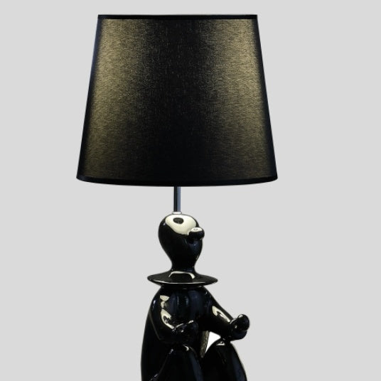 Black Modern Clown Phone Holder Resin Table Lamp