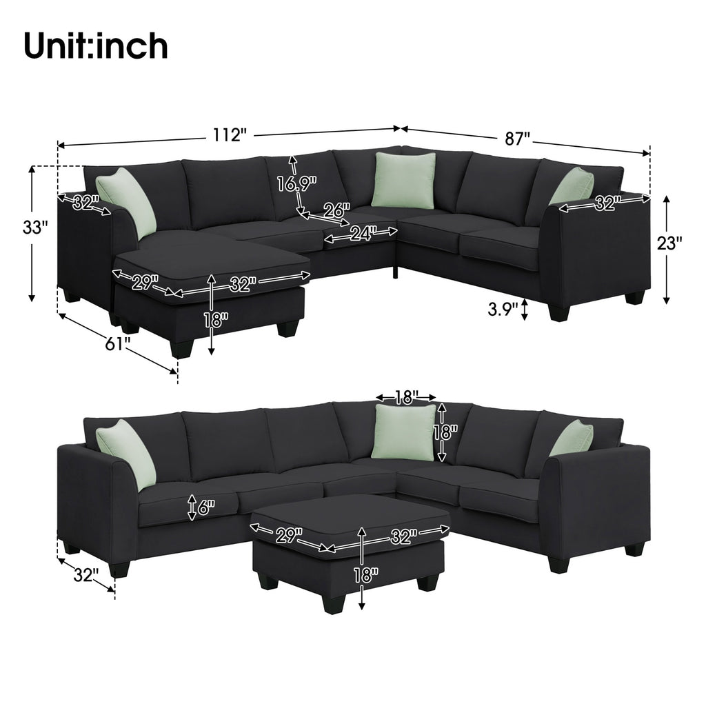 7 Seats Sectional sofa