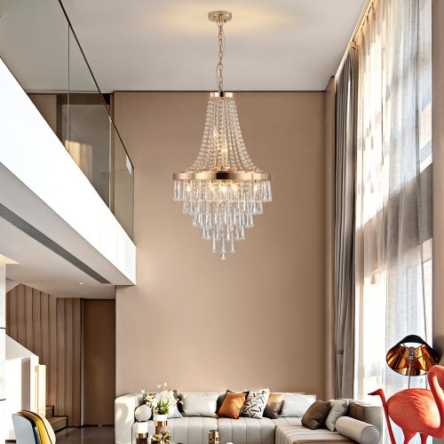 Golden Crystal Chandelier