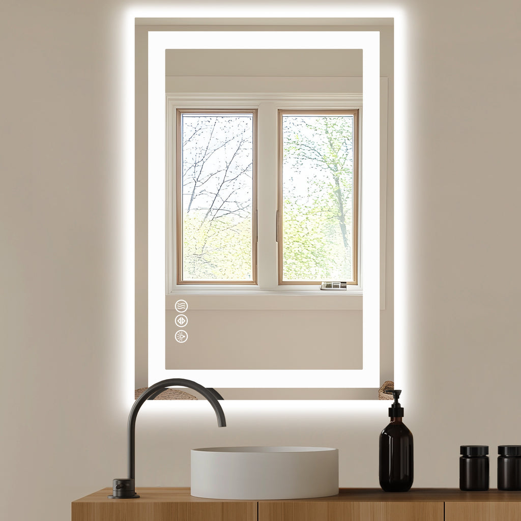 Anti-fog LED Mirror With Dual Light Source And Three Lighting Modes