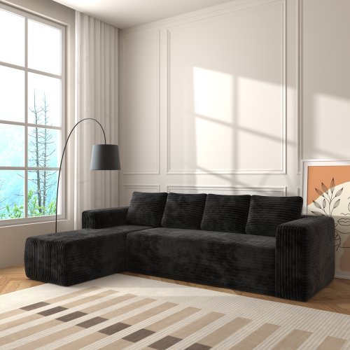 Cloud Sectional Couch With L-Shape Chaise,Corduroy Fabric