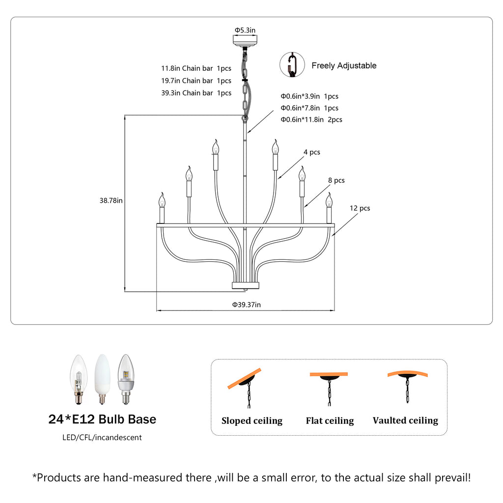 Iron Candle Chandelier