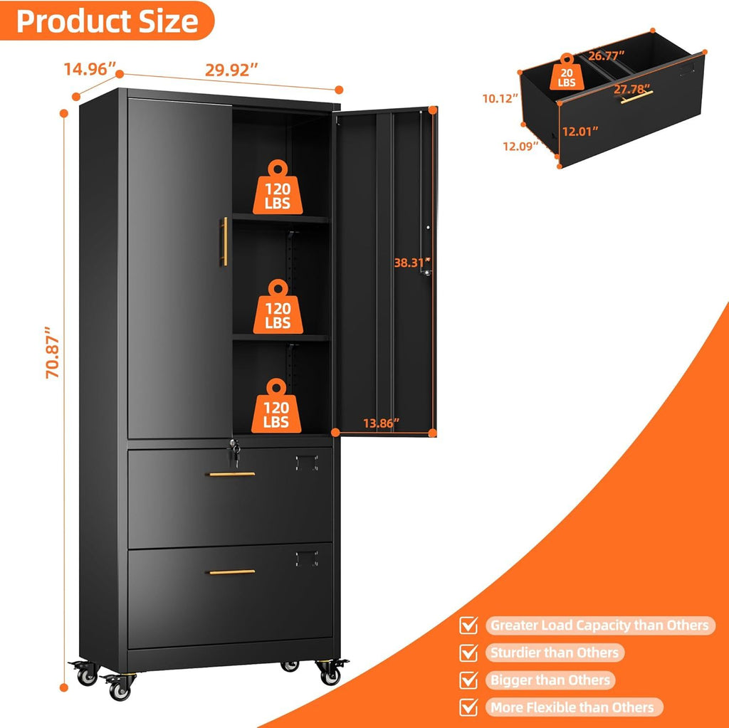 2 Drawers Storage Cabinet